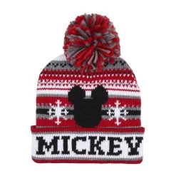 Disney - Bonnet Pompon - Jacquard Mickey