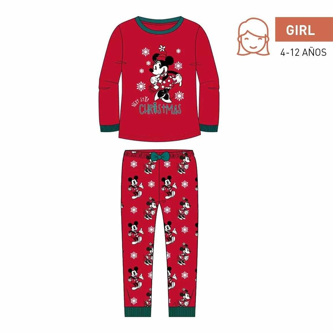 Disney - Mickey - Pyjama Fille En Jersey - (12 Ans)