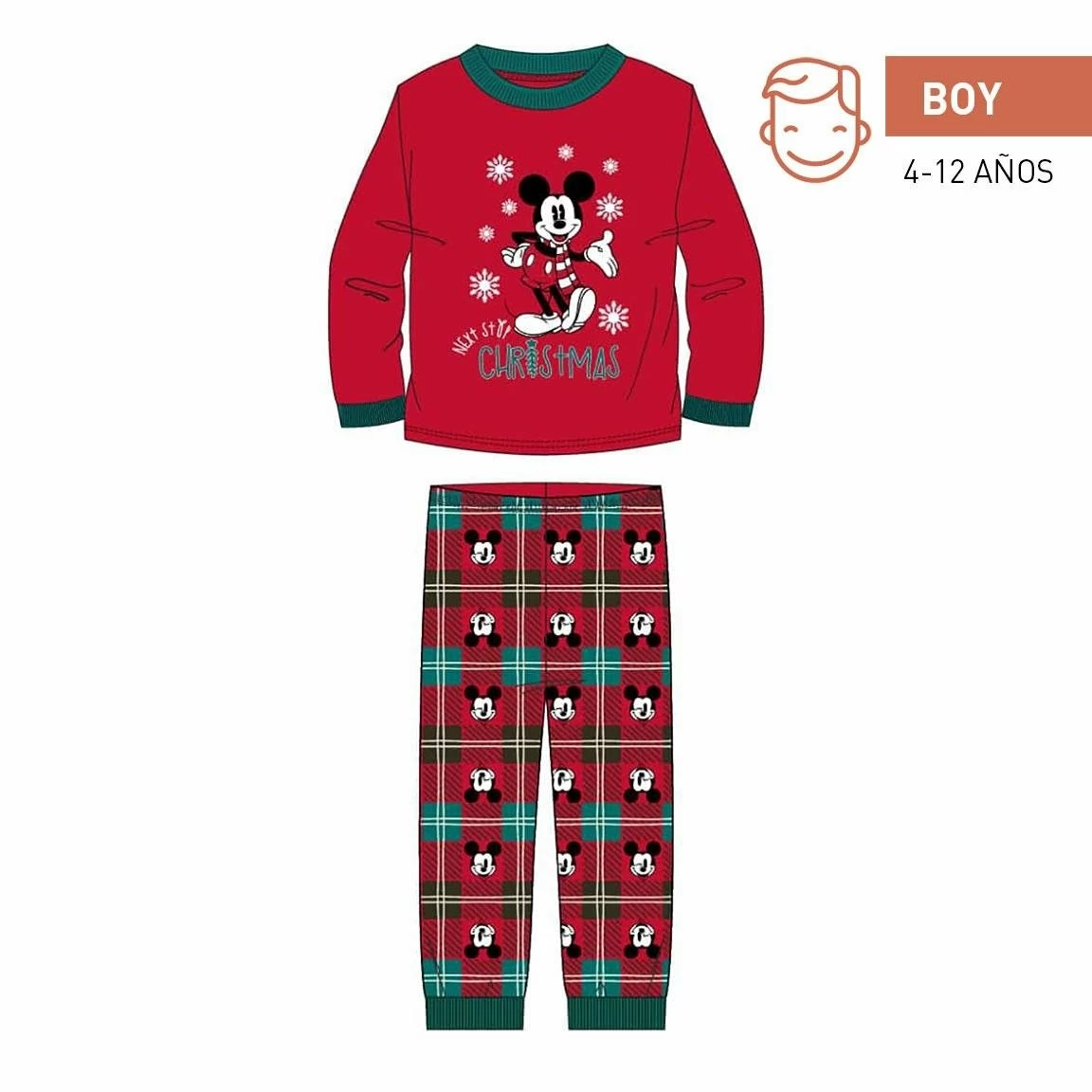 Disney - Mickey - Pyjama Garçon En Jersey - (8 Ans)