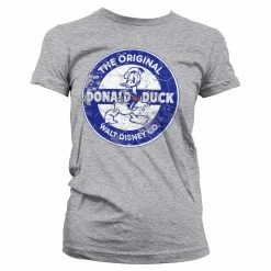 Disney - T-shirt Vintage Girly - Donald Duck - Grey (m)